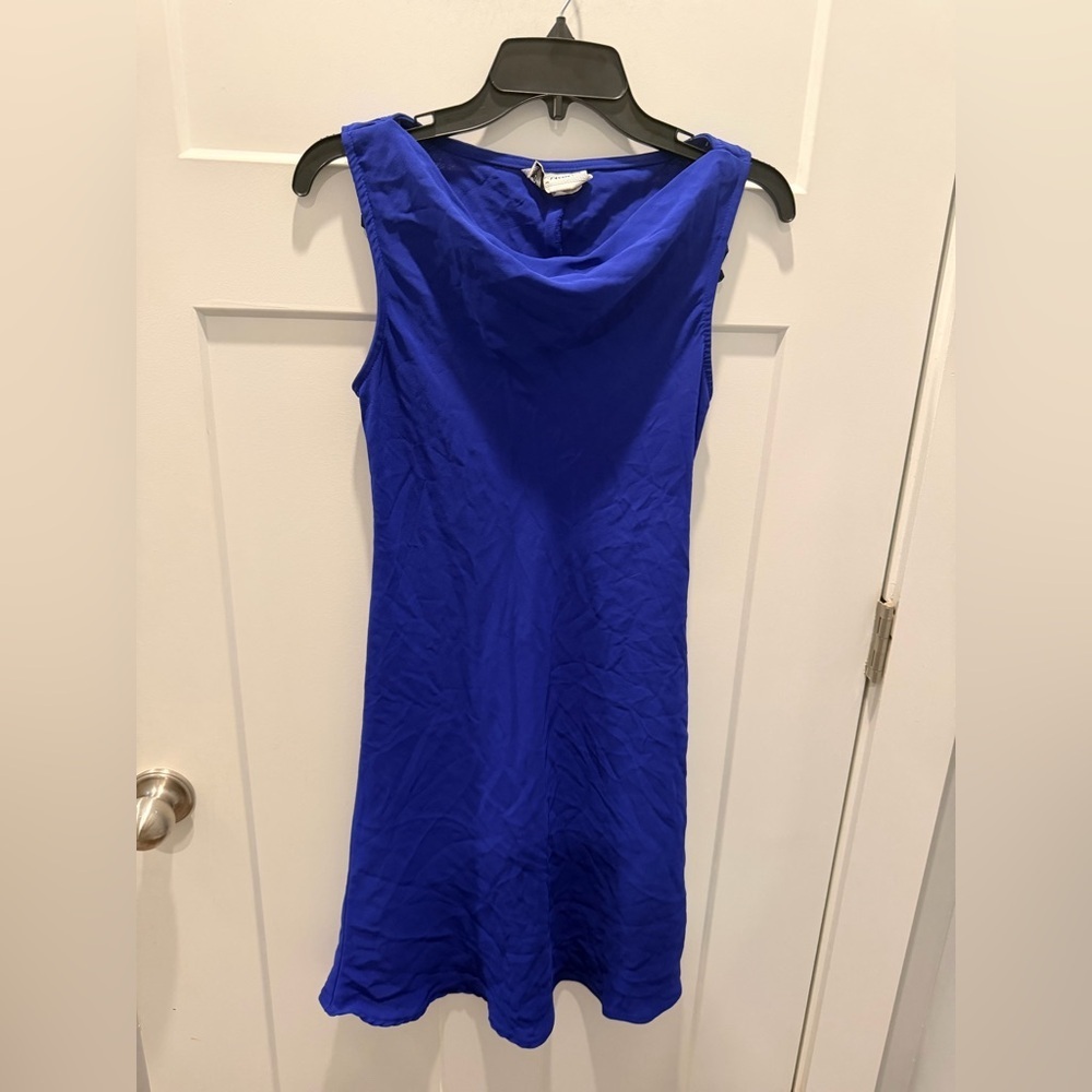 SL Fashions Royal Blue Cowl Neck Cocktail Dress Size 10